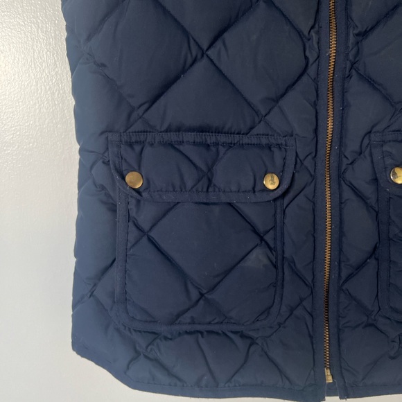J.Crew Navy Quilted Vest in Navy with Gold Accents - Picture 5 of 8